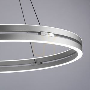 PUREE-LOOP 2551-95 Stříbrné závěsné svítidlo se 2 LED diodami small 10