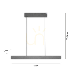 PURE E-MOTION 2570-15 Šedé závěsné svítidlo s 2 LED diodami small 8