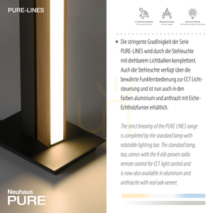 Stojací lampa PURE-LINES 451-79, dřevo, 1xLED small 3
