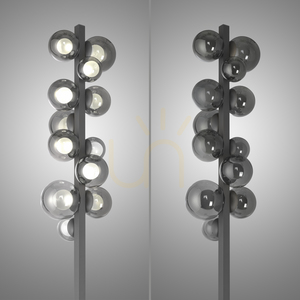 Stojací lampa 557-15 šedá 12xLED small 13
