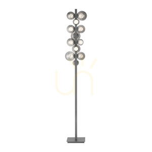 Stojací lampa 557-15 šedá 12xLED small 14