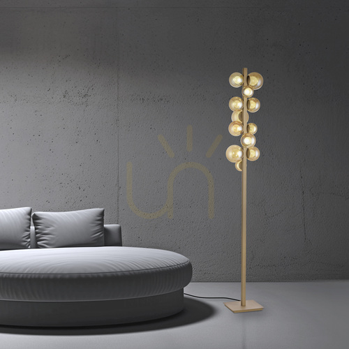 Kontrola Stojací LED lampa Paul Neuhaus PURE Popup 557-97, bronzová s jantarovým sklem, CCT