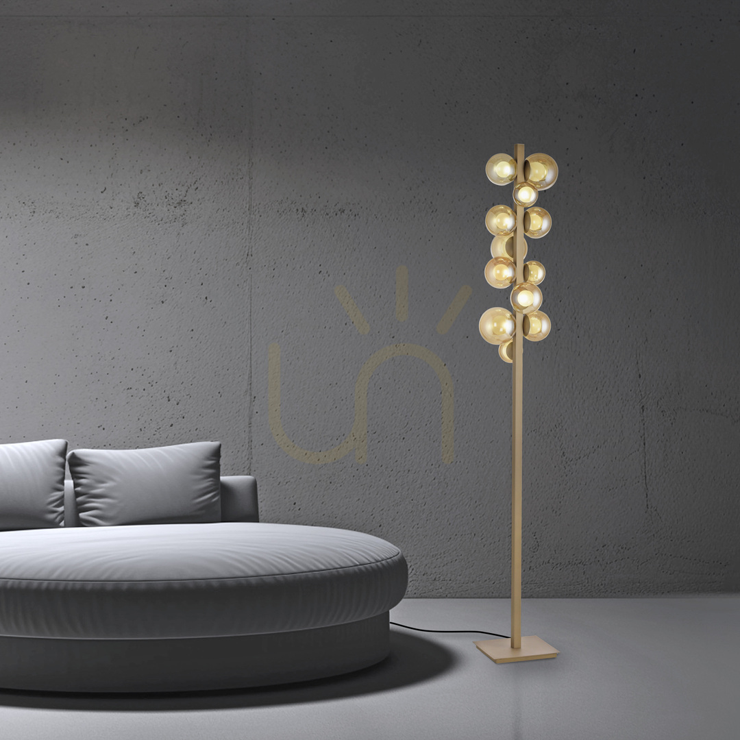 Náhled Stojací lampa POPUP 557-97, hnědá, 12 LED diod Stojací lampa POPUP 557-97, hnědá, 12 LED diod