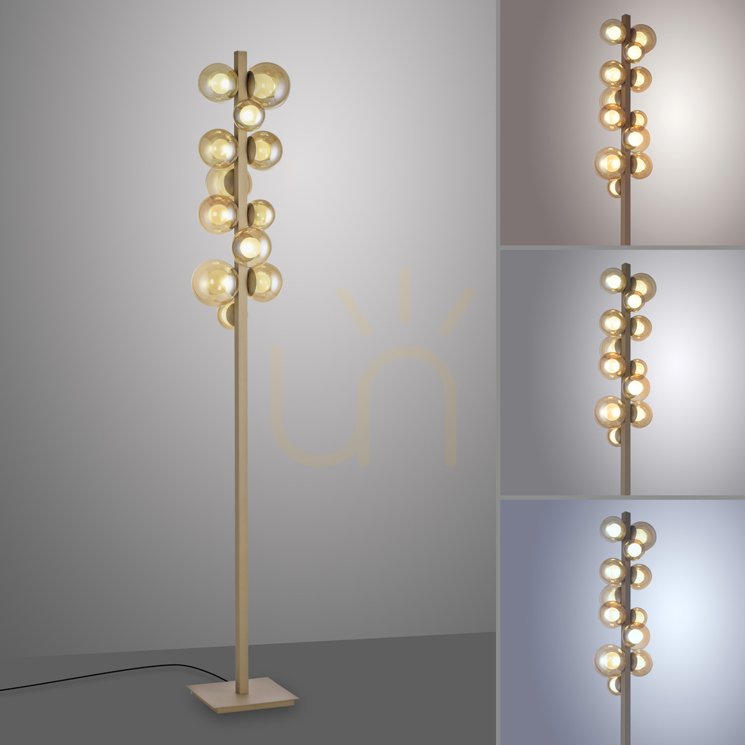 Kontrola Stojací lampa POPUP 557-97, hnědá, 12 LED diod Stojací lampa POPUP 557-97, hnědá, 12 LED diod