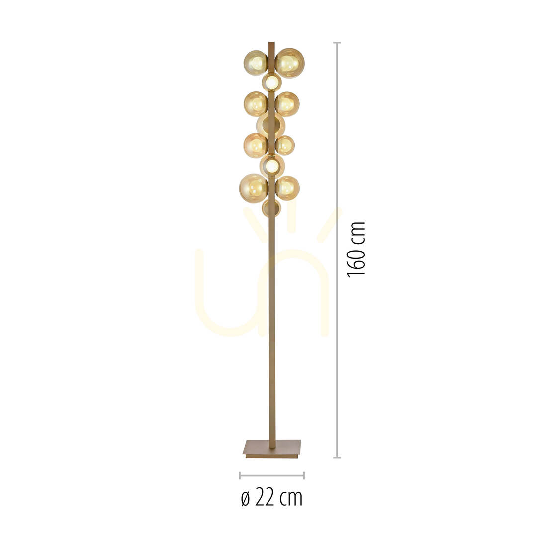 Zobrazit Stojací lampa POPUP 557-97, hnědá, 12 LED diod Stojací lampa POPUP 557-97, hnědá, 12 LED diod