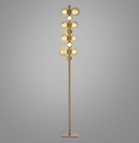 Kontrola Stojací lampa POPUP 557-97, hnědá, 12 LED diod