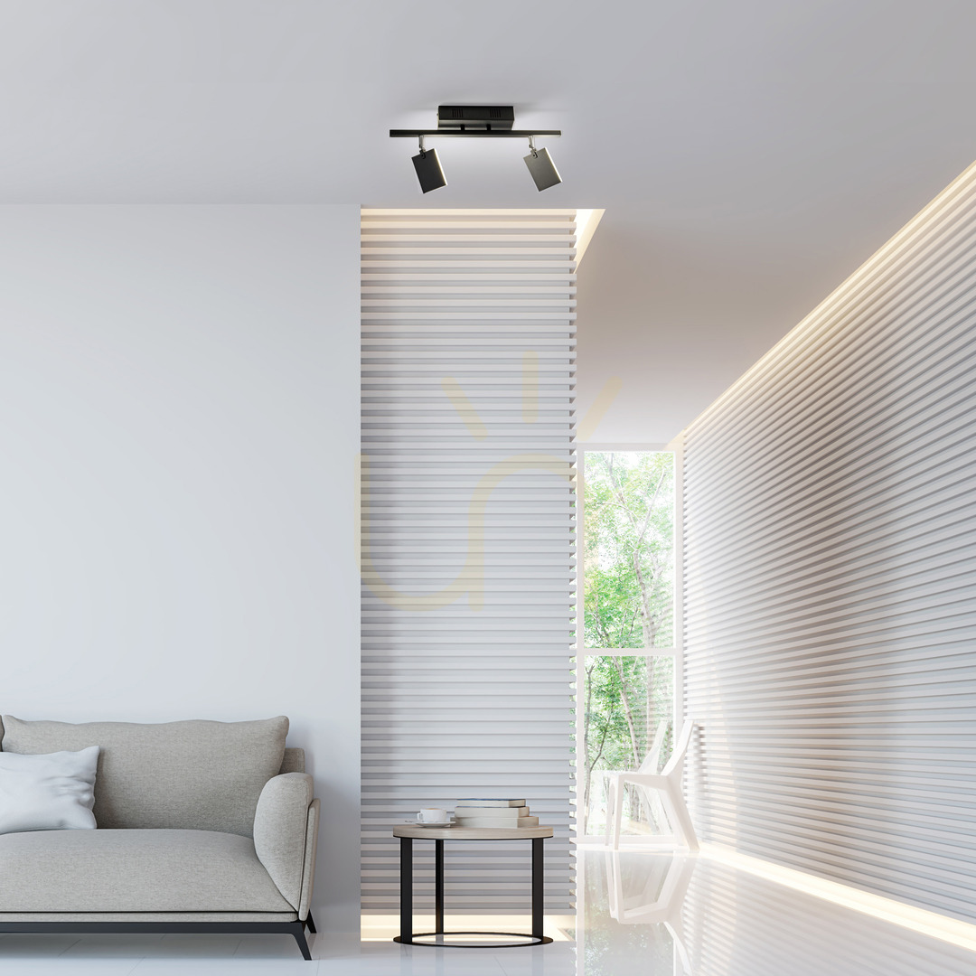 Náhled PURE-MIRA 6354-18 Černé stropní svítidlo se 2 LED diodami PURE-MIRA 6354-18 Černé stropní svítidlo se 2 LED diodami