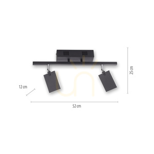 PURE-MIRA 6354-18 Černé stropní svítidlo se 2 LED diodami 7 PURE-MIRA 6354-18 Černé stropní svítidlo se 2 LED diodami small 7