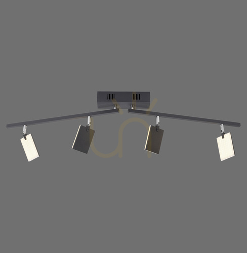 Kontrola PURE-MIRA 6356-18 Černé stropní svítidlo se 4 LED diodami