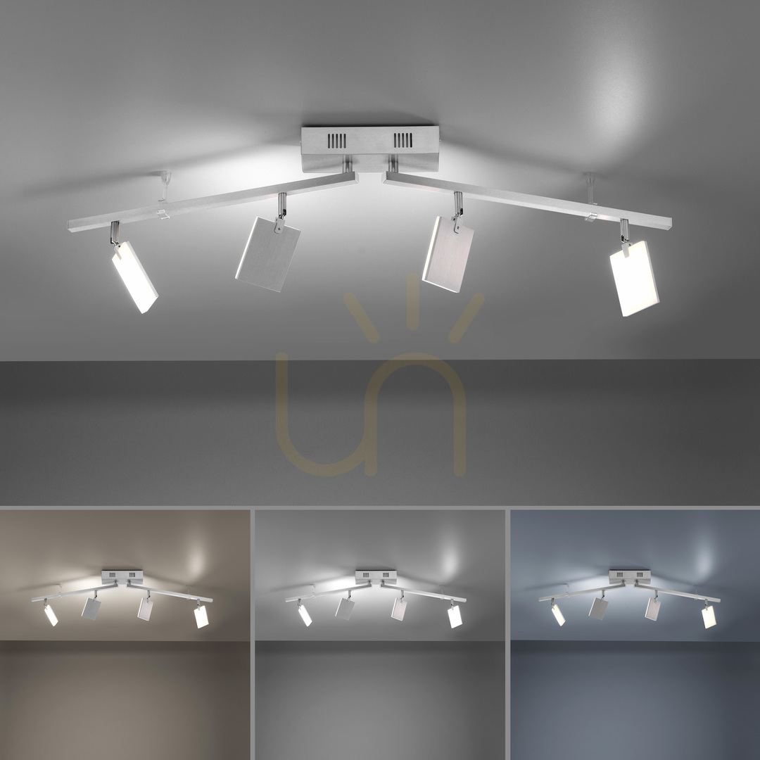 Zobrazit PURE-MIRA 6356-95 Stropní svítidlo se 4 LED diodami, stříbrné PURE-MIRA 6356-95 Stropní svítidlo se 4 LED diodami, stříbrné
