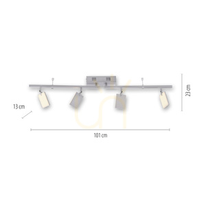 PURE-MIRA 6356-95 Stropní svítidlo se 4 LED diodami, stříbrné 7 PURE-MIRA 6356-95 Stropní svítidlo se 4 LED diodami, stříbrné small 7