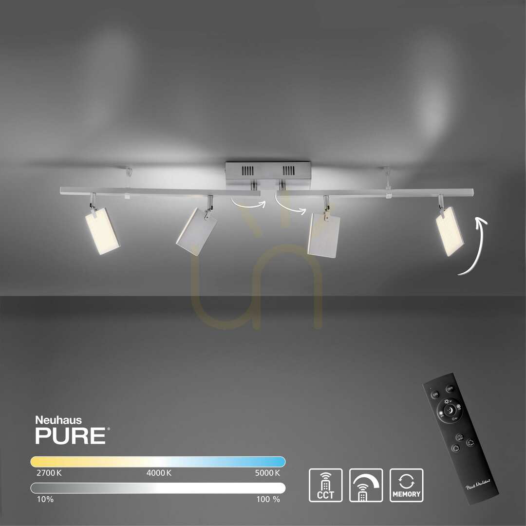 Zobrazit PURE-MIRA 6356-95 Stropní svítidlo se 4 LED diodami, stříbrné PURE-MIRA 6356-95 Stropní svítidlo se 4 LED diodami, stříbrné