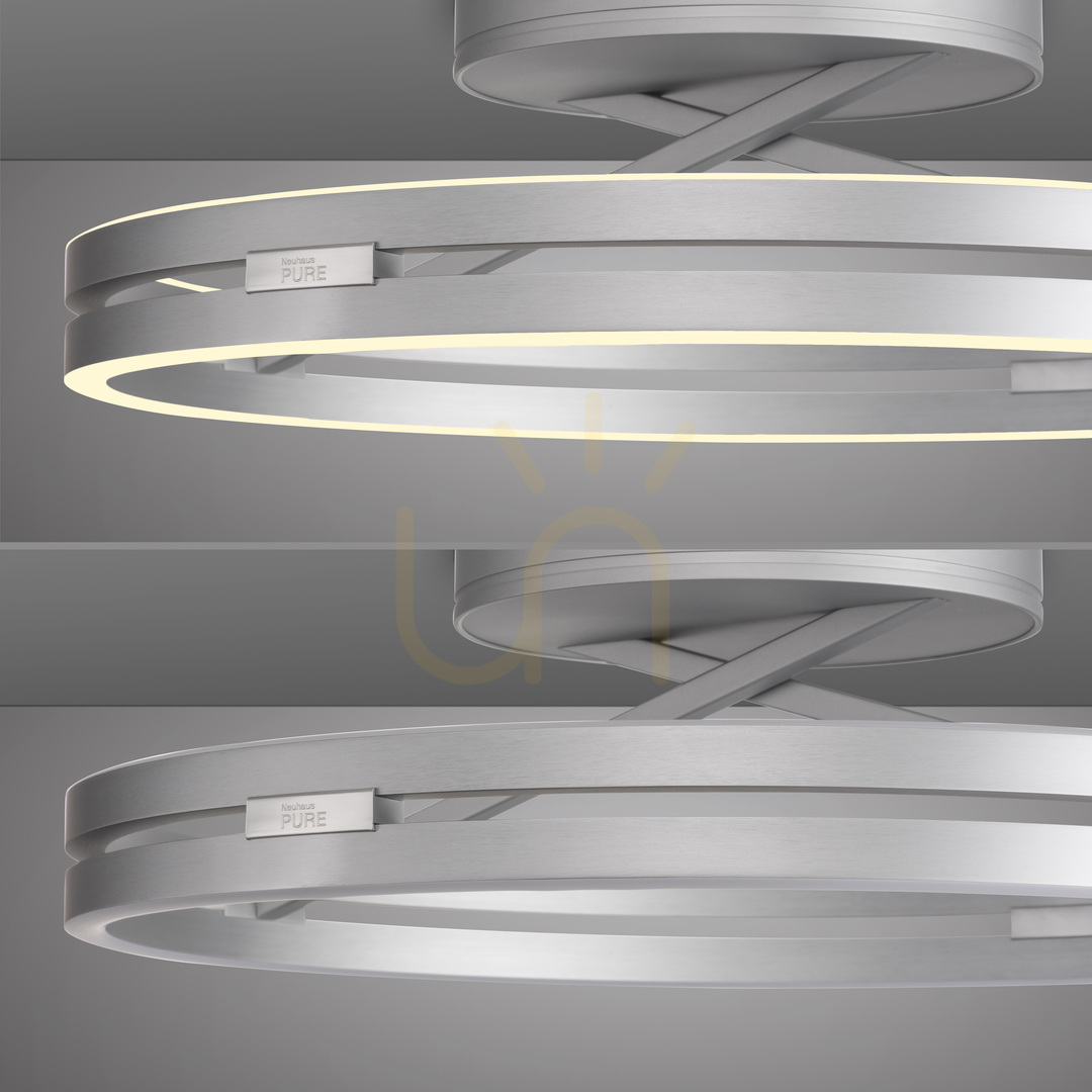 Pohled PURE LOOP 6552-95 Stropní svítidlo, stříbrné, 2xLED PURE LOOP 6552-95 Stropní svítidlo, stříbrné, 2xLED