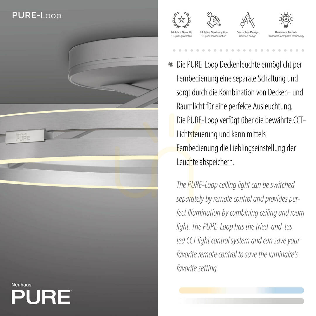Zobrazit PURE LOOP 6552-95 Stropní svítidlo, stříbrné, 2xLED PURE LOOP 6552-95 Stropní svítidlo, stříbrné, 2xLED