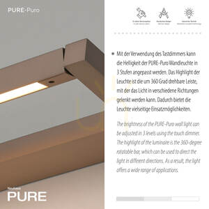 PURO 9113-97 Hnědé nástěnné svítidlo, 1xLED 3 PURO 9113-97 Hnědé nástěnné svítidlo, 1xLED small 3
