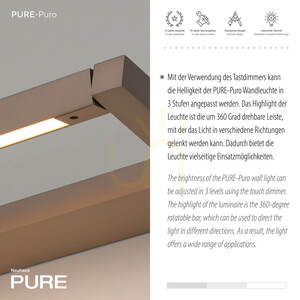 PURO 9113-97 Hnědé nástěnné svítidlo, 1xLED 4 PURO 9113-97 Hnědé nástěnné svítidlo, 1xLED small 4