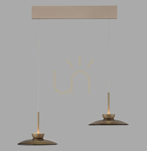 Kontrola PURE MOON 2194-97 Hnědé závěsné svítidlo se 4 LED diodami