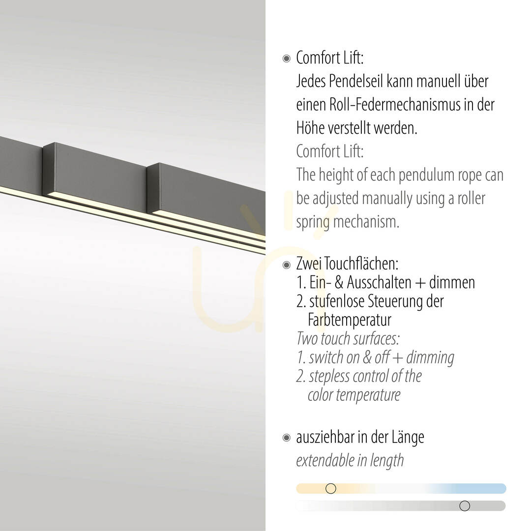 Zobrazit ADRIANA COMFORT LIFT 2598-13 antracitové závěsné svítidlo s 1 LED žárovkou ADRIANA COMFORT LIFT 2598-13 antracitové závěsné svítidlo s 1 LED žárovkou