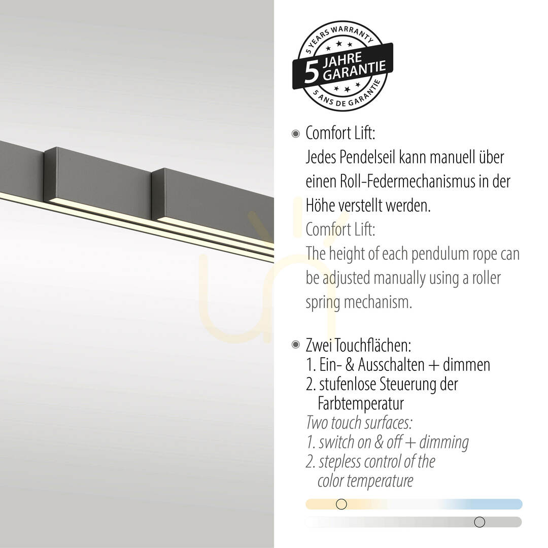 Zobrazit ADRIANA COMFORT LIFT 2598-13 antracitové závěsné svítidlo s 1 LED žárovkou ADRIANA COMFORT LIFT 2598-13 antracitové závěsné svítidlo s 1 LED žárovkou