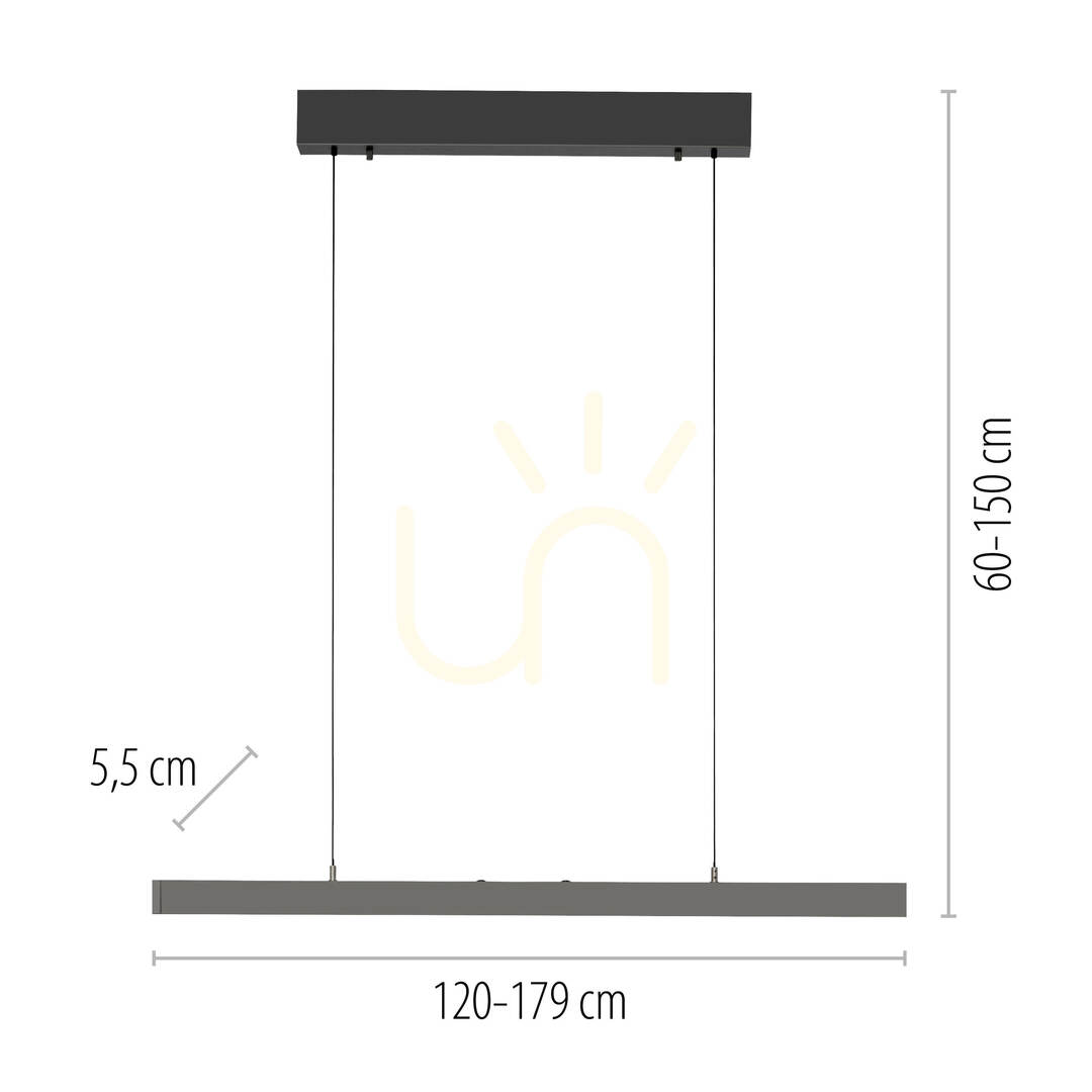 Zobrazit ADRIANA COMFORT LIFT 2598-13 antracitové závěsné svítidlo s 1 LED žárovkou ADRIANA COMFORT LIFT 2598-13 antracitové závěsné svítidlo s 1 LED žárovkou
