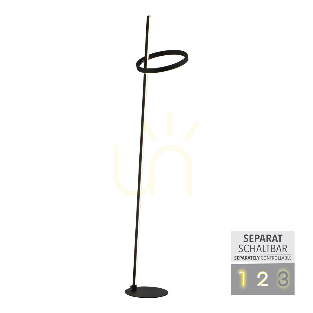 Pohled RITUS 15397-18 Stojací lampa, černá, 2xLED RITUS 15397-18 Stojací lampa, černá, 2xLED