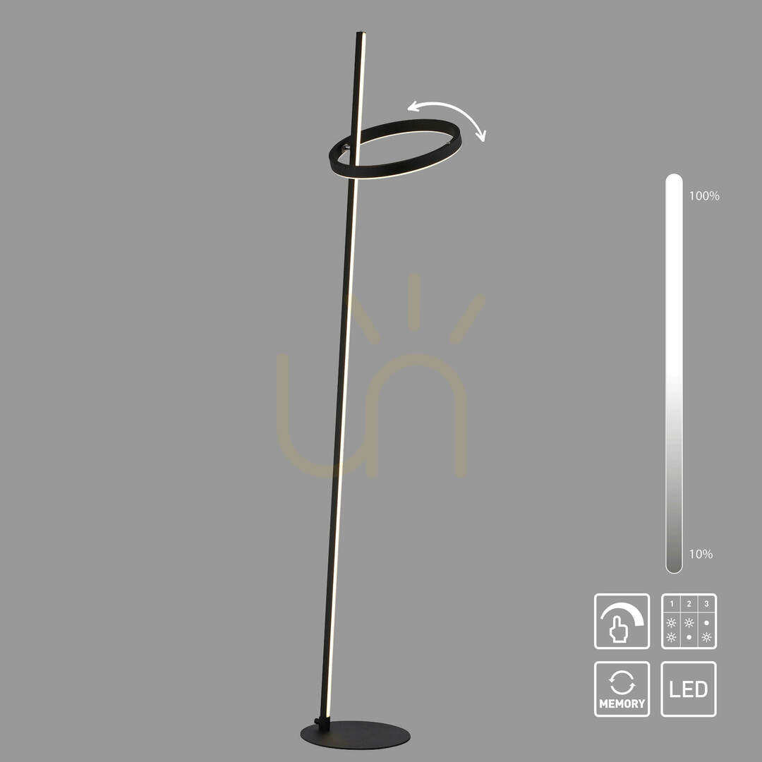 Pohled RITUS 15397-18 Stojací lampa, černá, 2xLED RITUS 15397-18 Stojací lampa, černá, 2xLED