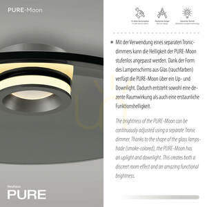 Stropní svítidlo PURE MOON 6095-15, šedé, 2xLED 4 Stropní svítidlo PURE MOON 6095-15, šedé, 2xLED small 4