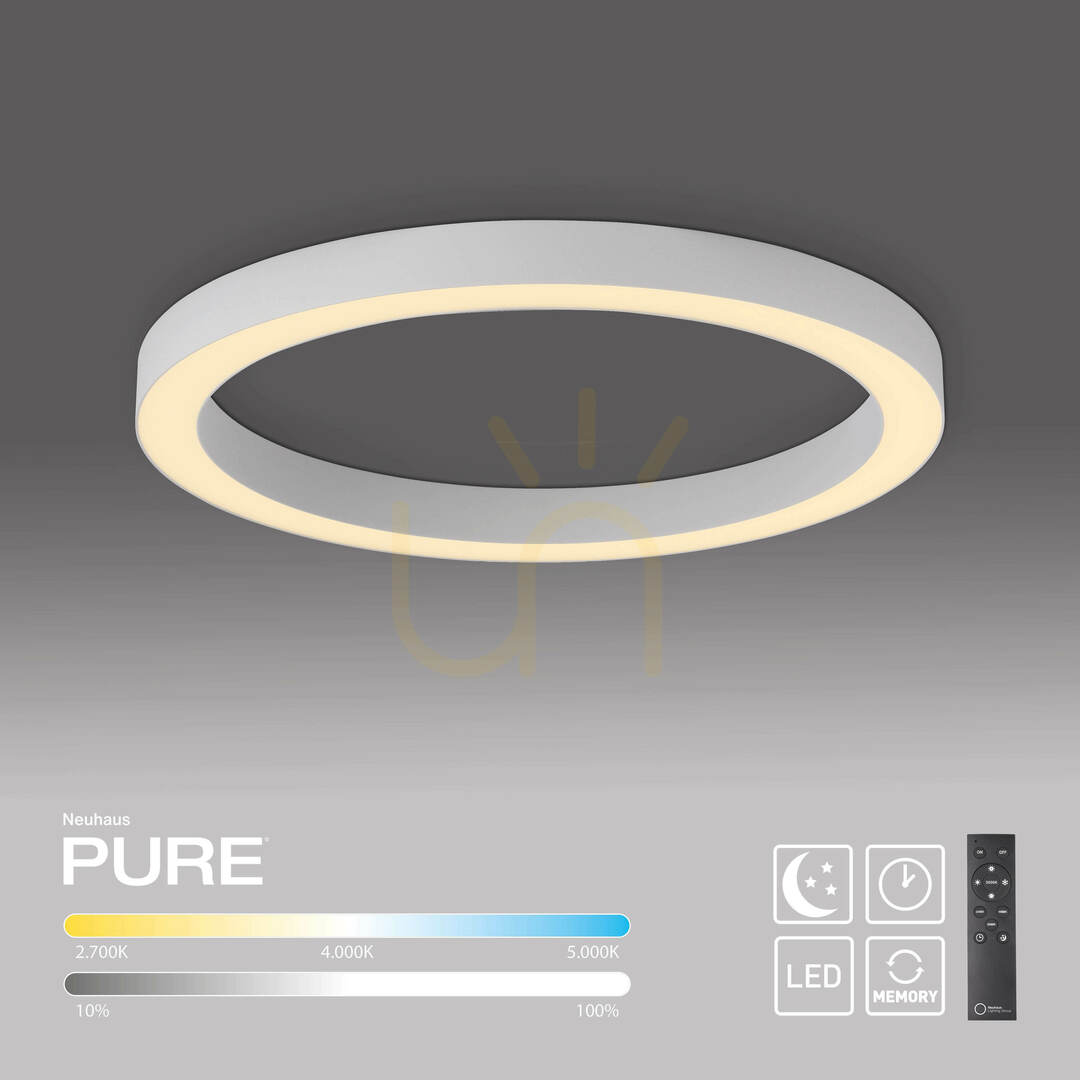 Pohled Stropní svítidlo PURE LINES ROUND 6309-16, bílé, 1xLED Stropní svítidlo PURE LINES ROUND 6309-16, bílé, 1xLED