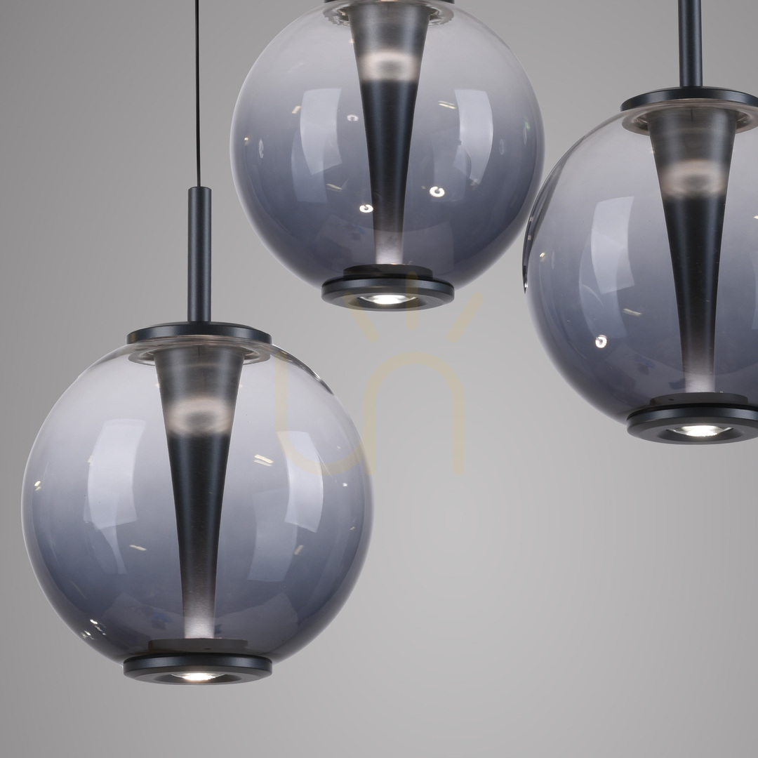 Pohled PURE E-INFINITY 2221-15 Šedé závěsné svítidlo s 10 LED diodami PURE E-INFINITY 2221-15 Šedé závěsné svítidlo s 10 LED diodami