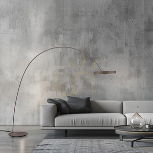 Stojací lampa PURE CLIPSE-BOW 562-34, hnědá, 2xLED small 3