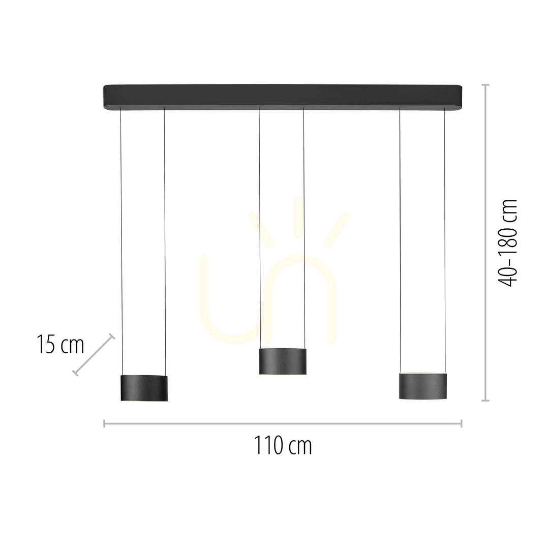 Zobrazit PURE CLIPSE 2473-15 Šedé závěsné svítidlo s 6 LED diodami PURE CLIPSE 2473-15 Šedé závěsné svítidlo s 6 LED diodami