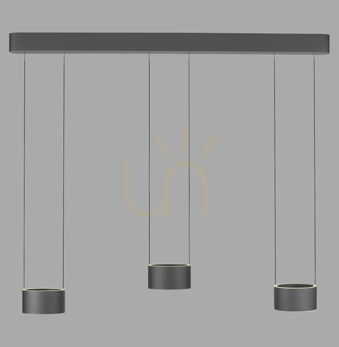 Kontrola PURE CLIPSE 2473-15 Šedé závěsné svítidlo s 6 LED diodami