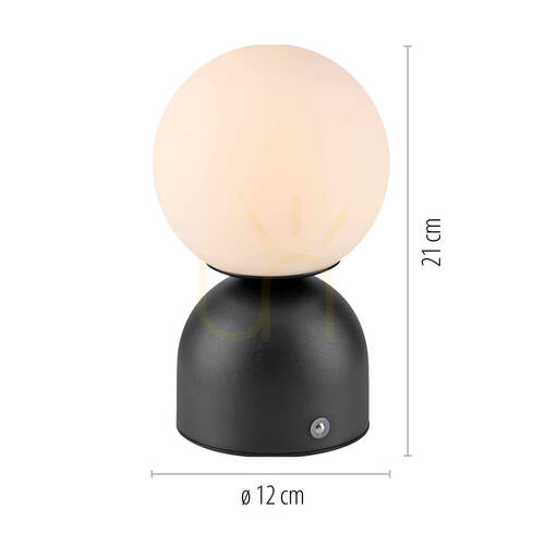 Kontrola Stolní lampa RUDI 19218-18, černá, 1xLED