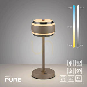 Stolní lampa PURE FALLING RINGS 4503-97, hnědá, 1xLED small 1