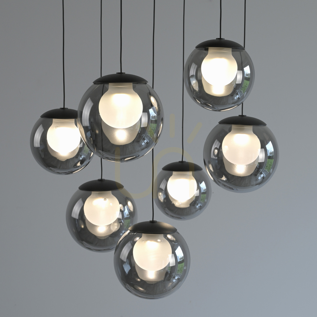 Kontrola PURE POPUP 2587-15 Šedé závěsné svítidlo se 7 LED diodami PURE POPUP 2587-15 Šedé závěsné svítidlo se 7 LED diodami