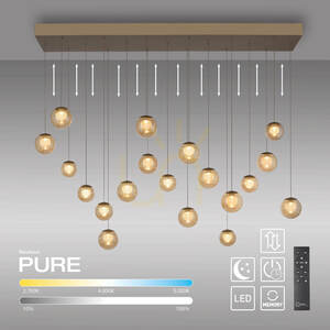 PURE POPUP 2589-97 Hnědé závěsné svítidlo s 19 LED diodami 1 PURE POPUP 2589-97 Hnědé závěsné svítidlo s 19 LED diodami small 1