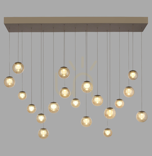 Kontrola PURE POPUP 2589-97 Hnědé závěsné svítidlo s 19 LED diodami