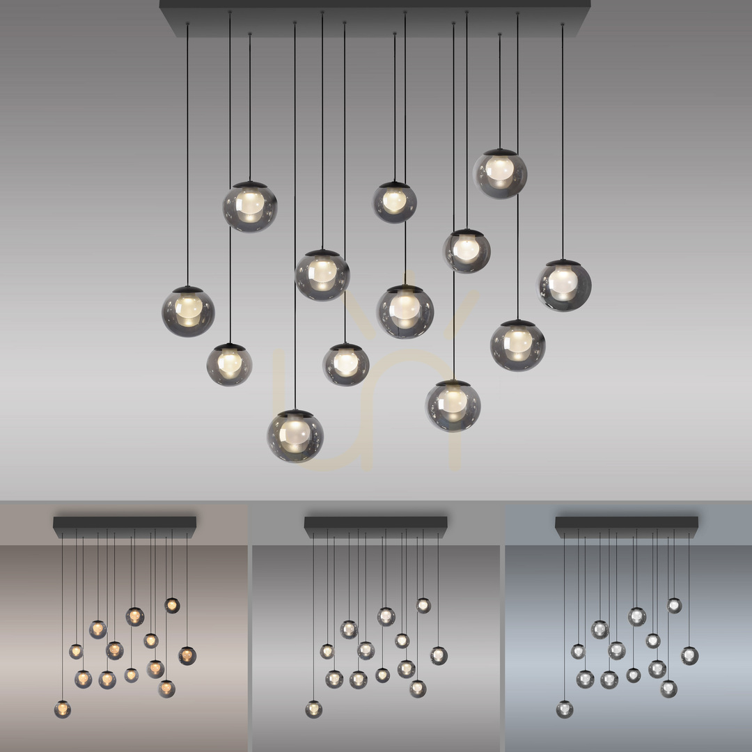 Zobrazit PURE POPUP 2590-15 Šedé závěsné svítidlo s 13 LED diodami PURE POPUP 2590-15 Šedé závěsné svítidlo s 13 LED diodami