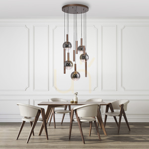 BOWL 2287-23 Hnědé závěsné svítidlo s 9 LED diodami small 3