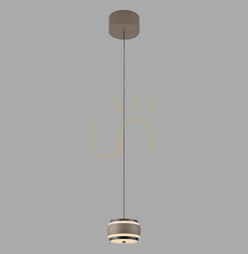 Kontrola PURE FALLING RINGS 2503-97 Hnědé závěsné svítidlo s 1 LED diodou
