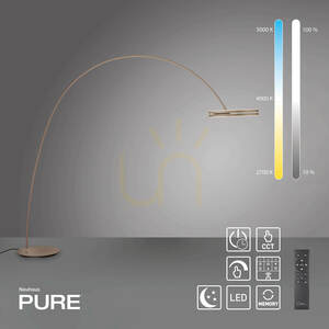Stojací lampa PURE LOOP-BOW 561-97, hnědá, 2xLED 1 Stojací lampa PURE LOOP-BOW 561-97, hnědá, 2xLED small 1