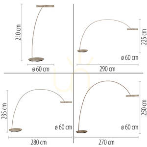 Stojací lampa PURE LOOP-BOW 561-97, hnědá, 2xLED 4 Stojací lampa PURE LOOP-BOW 561-97, hnědá, 2xLED small 4
