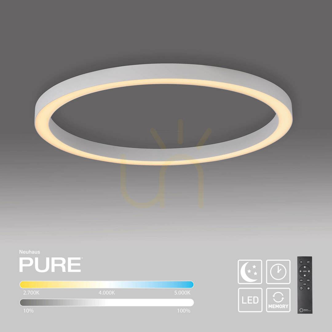 Pohled Stropní svítidlo PURE LINES ROUND 6306-16, bílé, 1xLED Stropní svítidlo PURE LINES ROUND 6306-16, bílé, 1xLED