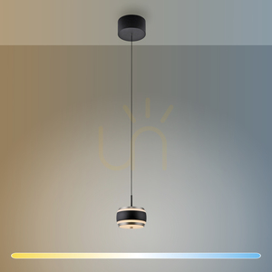 PURE FALLING RINGS 2503-18 Černé závěsné svítidlo s 1 LED diodou small 2