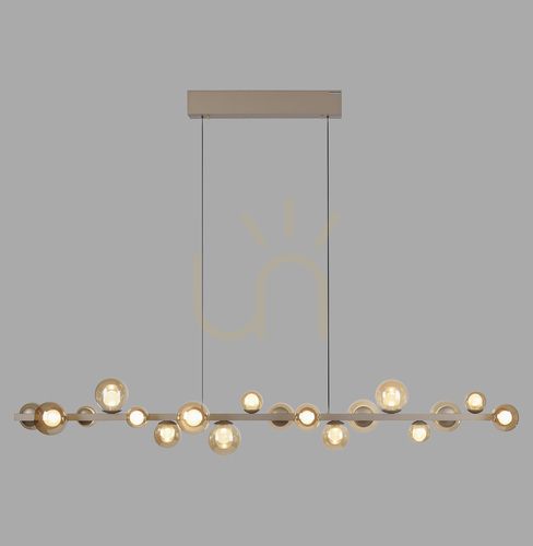 Kontrola PURE E-POPUP 2558-97 Hnědé závěsné svítidlo s 18 LED diodami