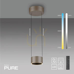 PURE CLIPSE 2471-97 Hnědé závěsné svítidlo se 2 LED diodami 1 PURE CLIPSE 2471-97 Hnědé závěsné svítidlo se 2 LED diodami small 1