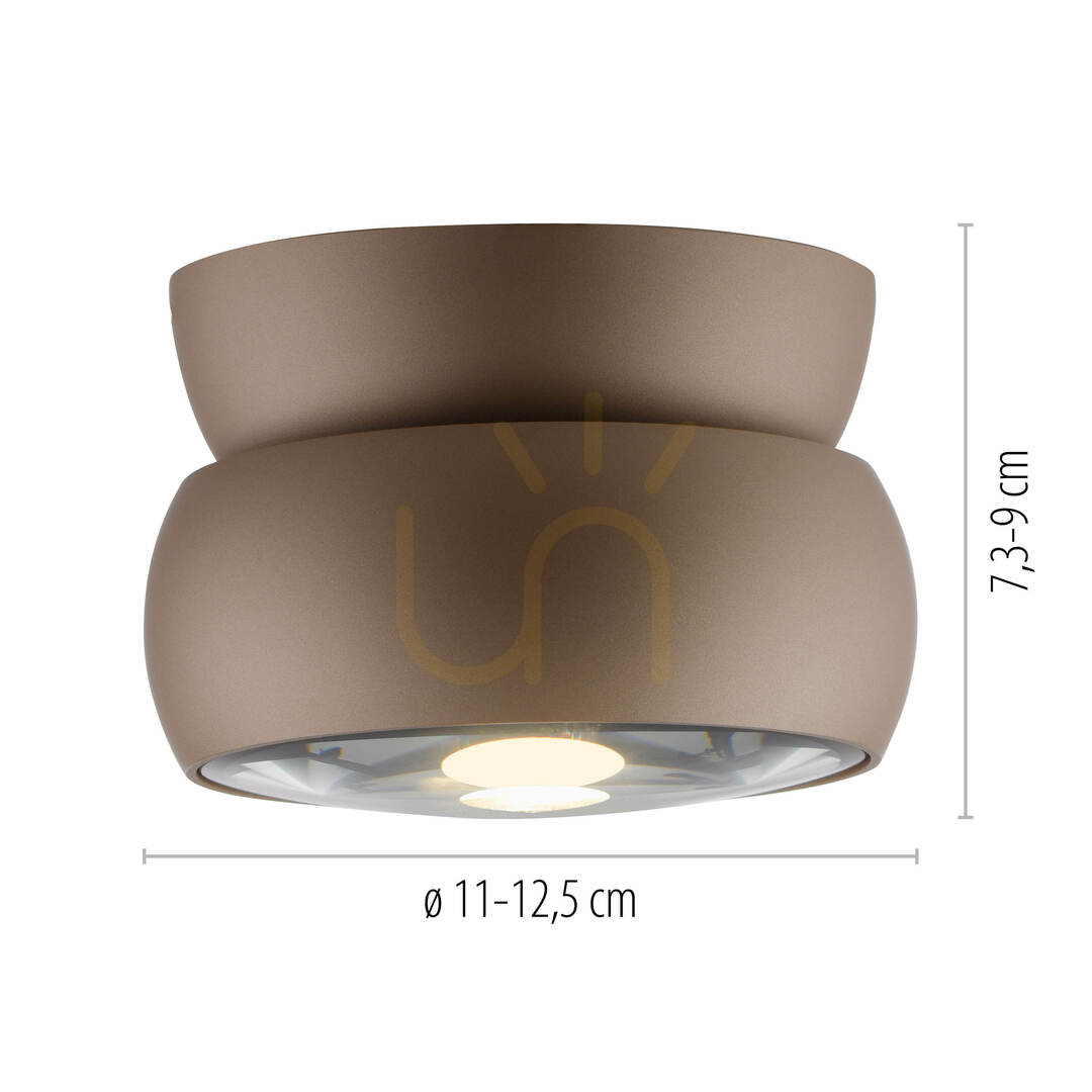 Pohled Stropní svítidlo PURE MOVE 6235-97, hnědé, 1xLED Stropní svítidlo PURE MOVE 6235-97, hnědé, 1xLED