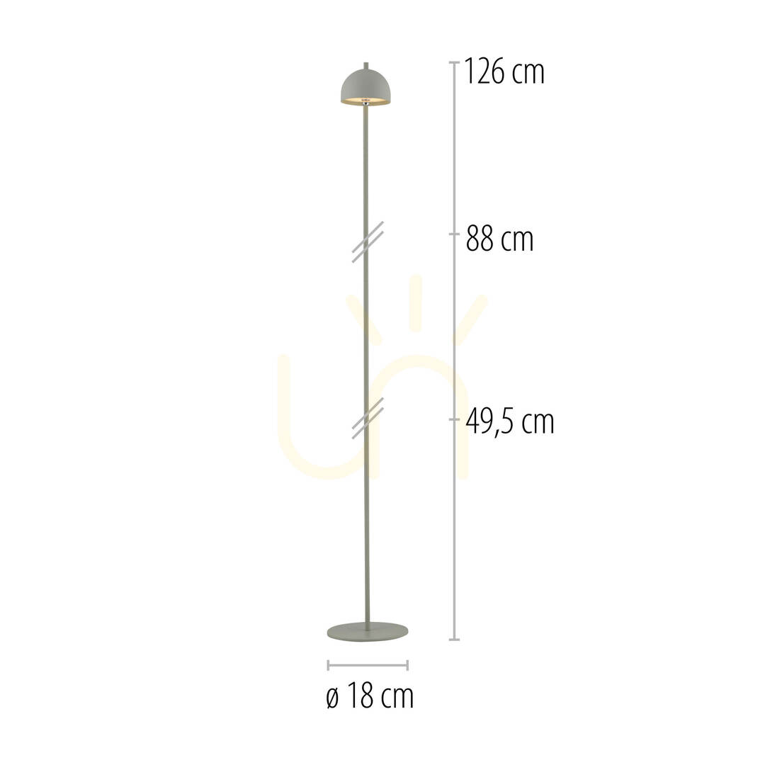 Náhled BELLIS 19245-43 Stojací lampa, šedá, 1xLED BELLIS 19245-43 Stojací lampa, šedá, 1xLED
