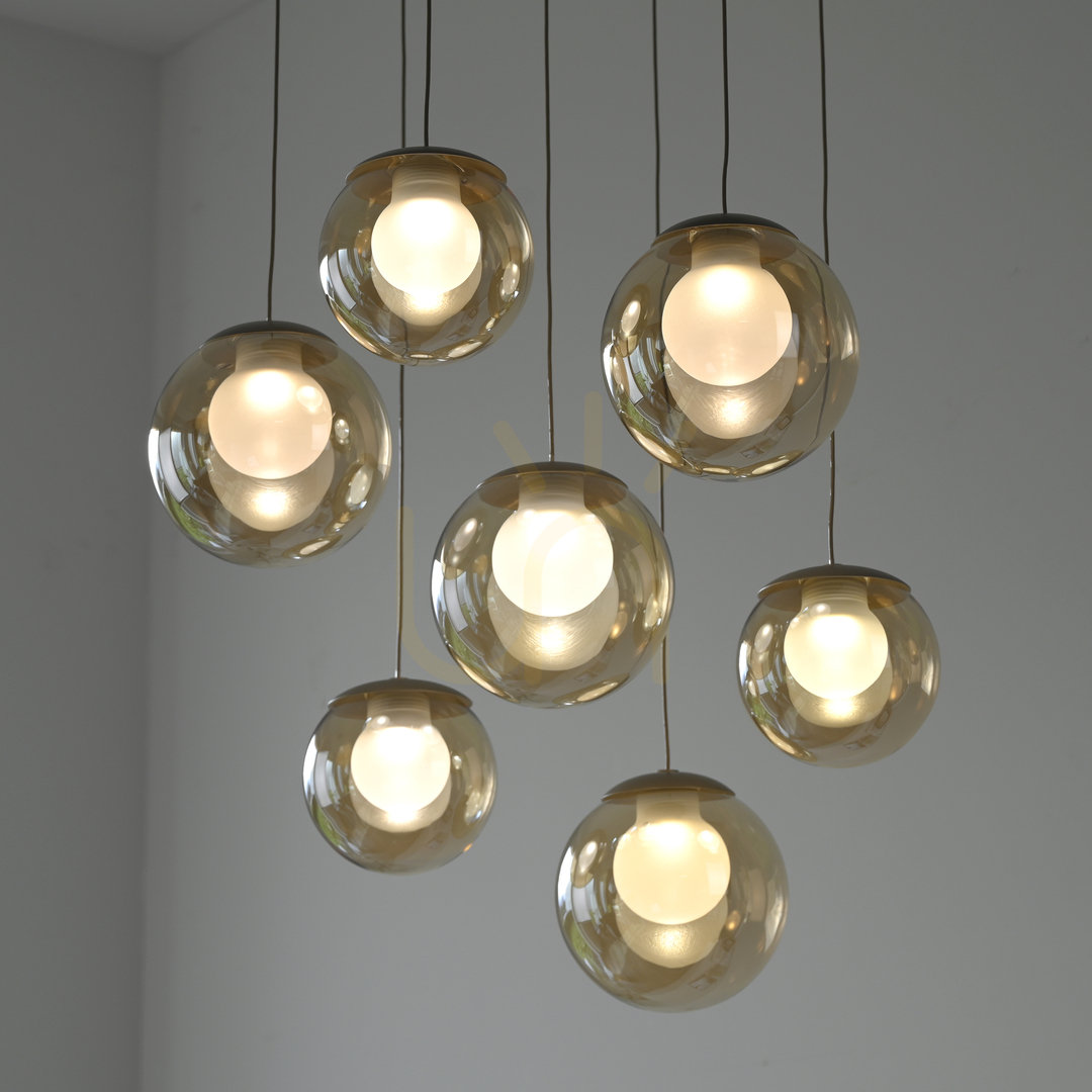 Pohled PURE POPUP 2587-97 Hnědé závěsné svítidlo se 7 LED diodami PURE POPUP 2587-97 Hnědé závěsné svítidlo se 7 LED diodami