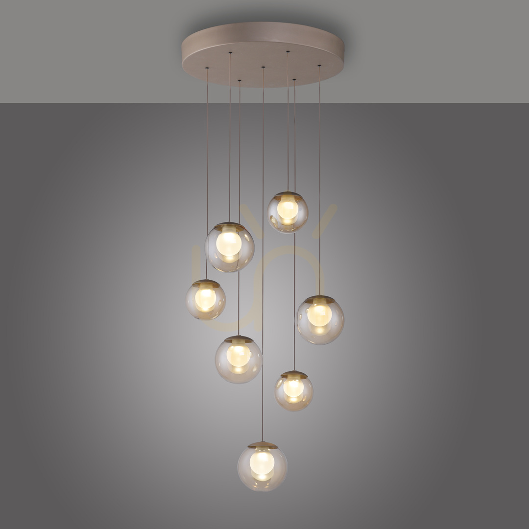 Zobrazit PURE POPUP 2587-97 Hnědé závěsné svítidlo se 7 LED diodami PURE POPUP 2587-97 Hnědé závěsné svítidlo se 7 LED diodami